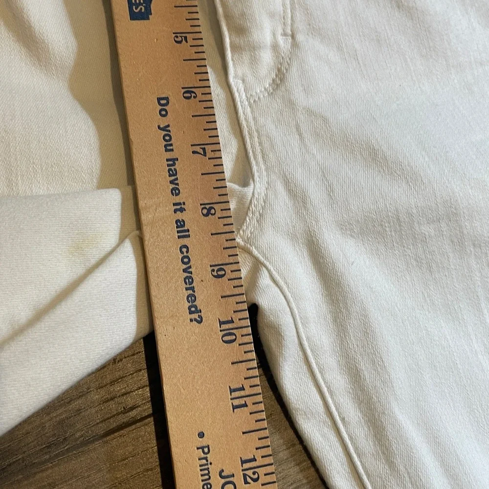 Ann Taylor The Slim Crop White Mid-Rise Denim Jeans Womens Size 4